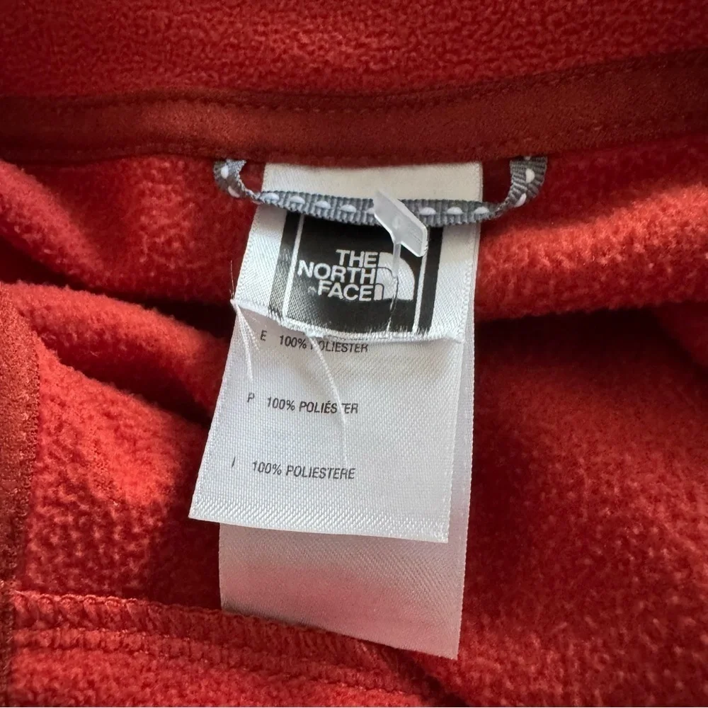 The North Face Crimson Orange Half-Zip Fleece Long Sleeve